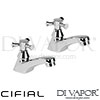 Cifial 32990MW U Brookhaven Cross Pair Pillar Basin Taps Spare Parts